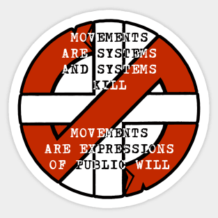 Crass "Movements" Tribute Sticker